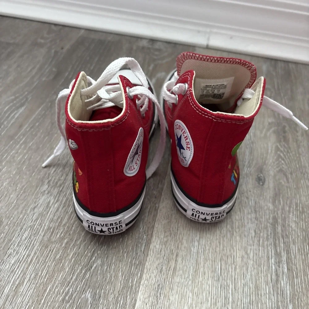Converse Custom Super Mario Red Children's High Tops Size 11 Titus